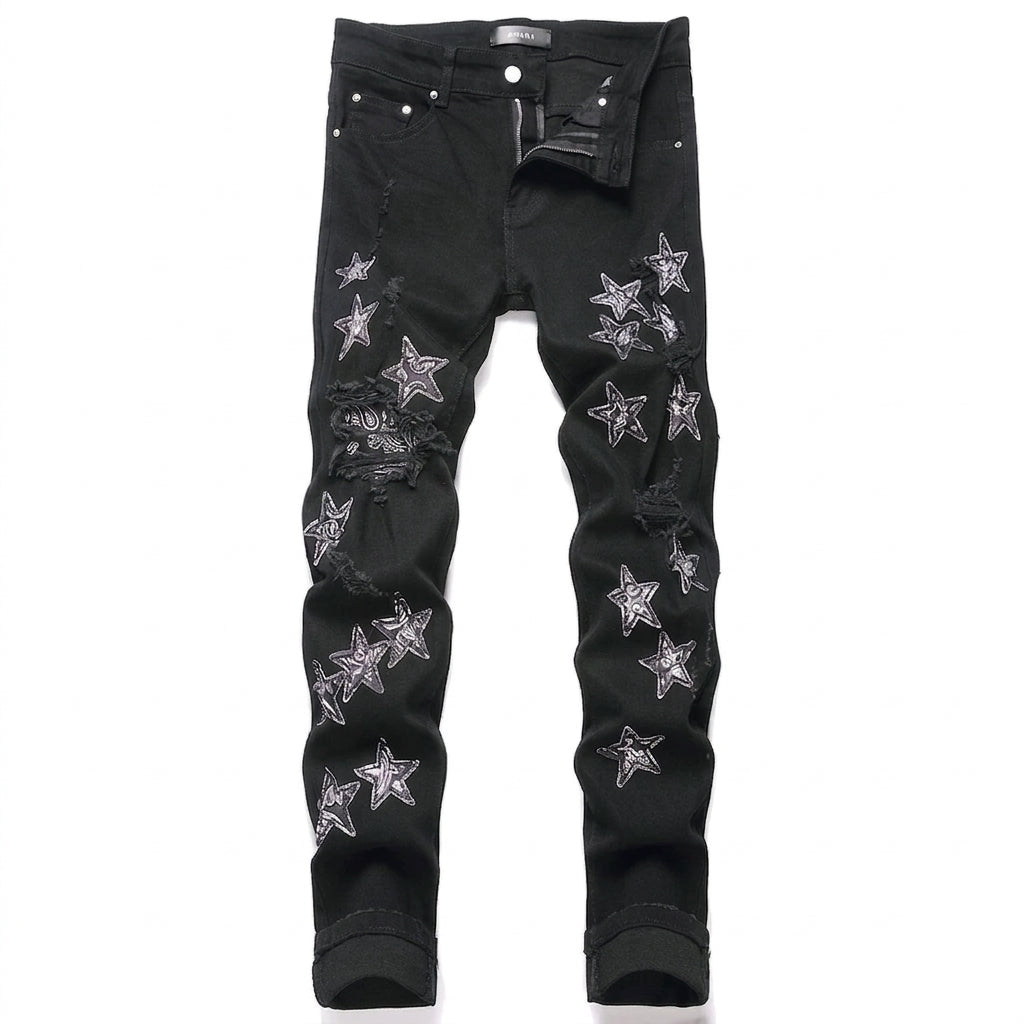 Amiri Denim Black Stars