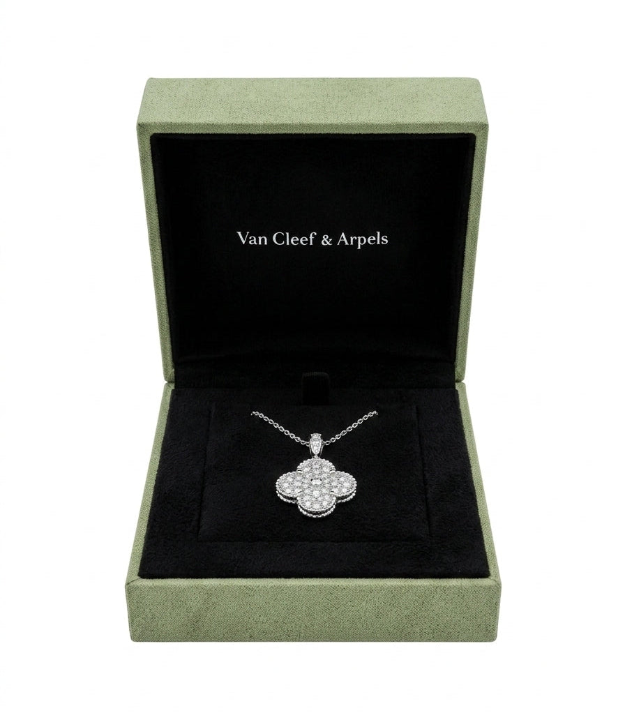 Van Cleef & Arpels Necklace Silver Diamond